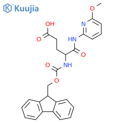 4-({(9H-fluoren-9-yl)methoxycarbonyl}amino)-4-(6-methoxypyridin-2-yl)carbamoylbutanoic acid structure