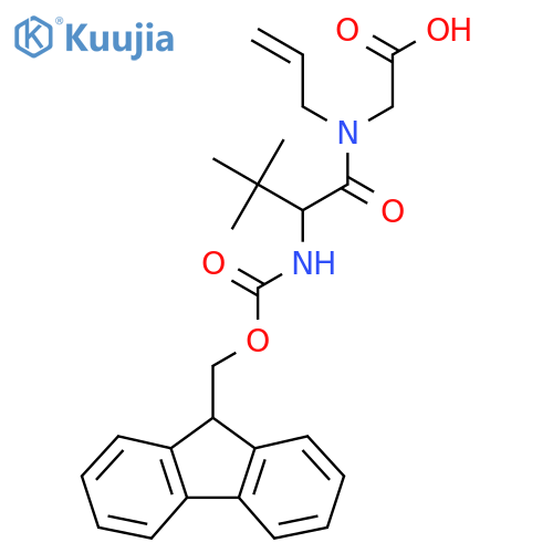 2-2-({(9H-fluoren-9-yl)methoxycarbonyl}amino)-3,3-dimethyl-N-(prop-2-en-1-yl)butanamidoacetic acid structure