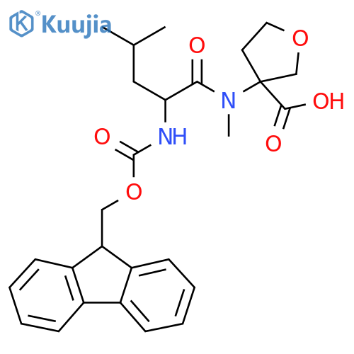 3-2-({(9H-fluoren-9-yl)methoxycarbonyl}amino)-N,4-dimethylpentanamidooxolane-3-carboxylic acid structure