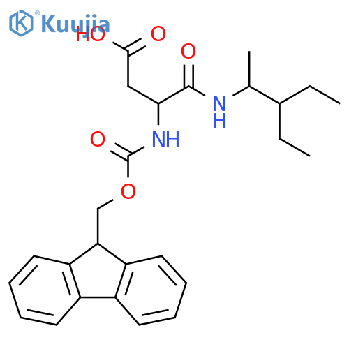 3-(3-ethylpentan-2-yl)carbamoyl-3-({(9H-fluoren-9-yl)methoxycarbonyl}amino)propanoic acid structure