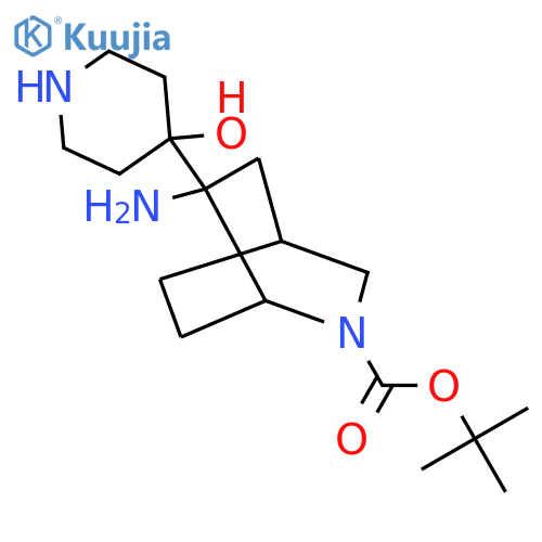 tert-butyl 6-amino-6-(4-hydroxypiperidin-4-yl)-2-azabicyclo2.2.2octane-2-carboxylate structure