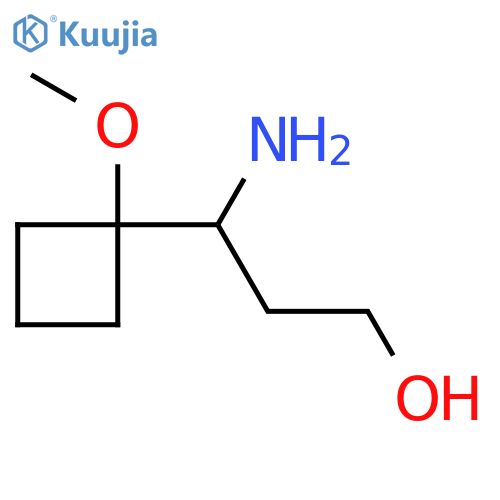 3-Amino-3-(1-methoxycyclobutyl)propan-1-ol structure