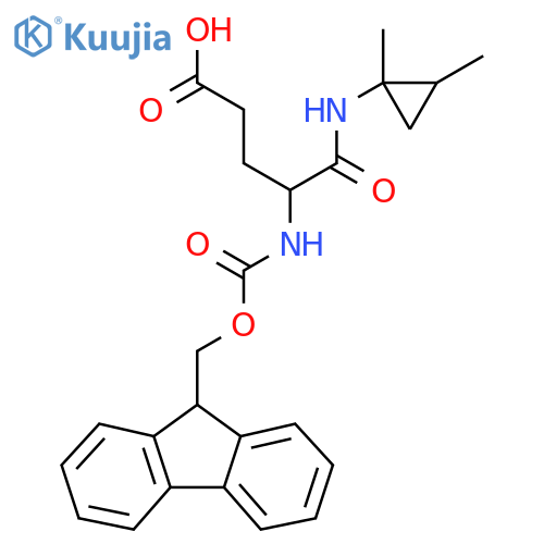 4-(1,2-dimethylcyclopropyl)carbamoyl-4-({(9H-fluoren-9-yl)methoxycarbonyl}amino)butanoic acid structure