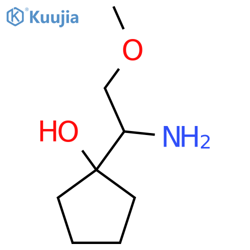 1-(1-Amino-2-methoxyethyl)cyclopentan-1-ol structure
