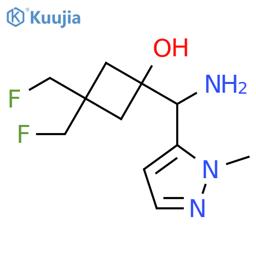 1-amino(1-methyl-1H-pyrazol-5-yl)methyl-3,3-bis(fluoromethyl)cyclobutan-1-ol structure