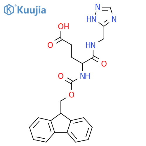 4-({(9H-fluoren-9-yl)methoxycarbonyl}amino)-4-{(4H-1,2,4-triazol-3-yl)methylcarbamoyl}butanoic acid structure