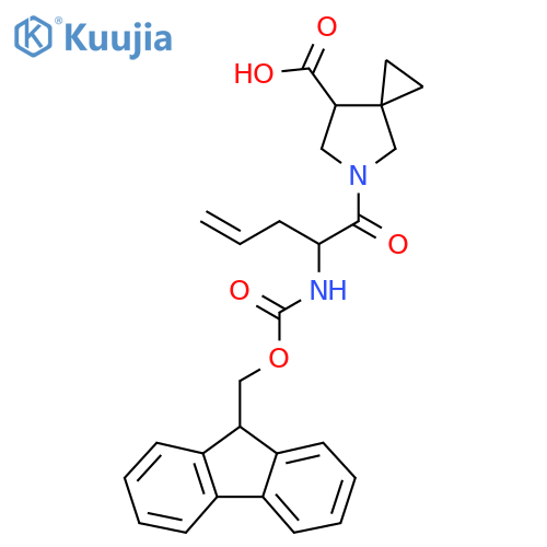 5-2-({(9H-fluoren-9-yl)methoxycarbonyl}amino)pent-4-enoyl-5-azaspiro2.4heptane-7-carboxylic acid structure