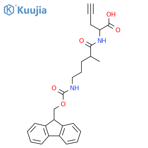 2-5-({(9H-fluoren-9-yl)methoxycarbonyl}amino)-2-methylpentanamidopent-4-ynoic acid structure
