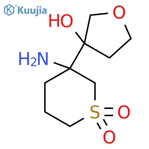 3-amino-3-(3-hydroxyoxolan-3-yl)-1lambda6-thiane-1,1-dione structure