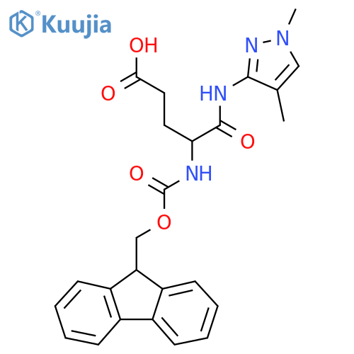 4-(1,4-dimethyl-1H-pyrazol-3-yl)carbamoyl-4-({(9H-fluoren-9-yl)methoxycarbonyl}amino)butanoic acid structure