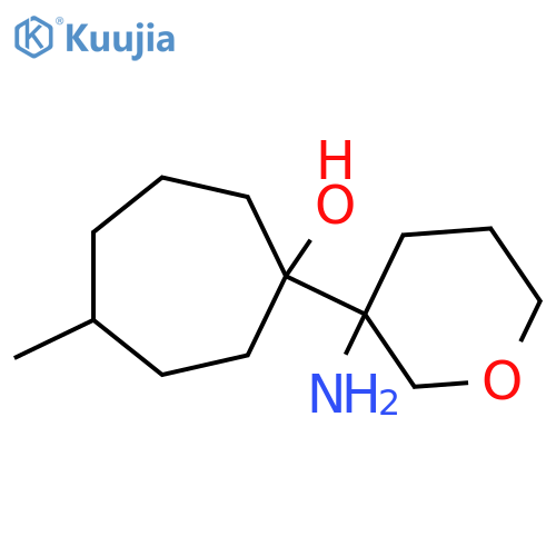 1-(3-aminooxan-3-yl)-4-methylcycloheptan-1-ol structure