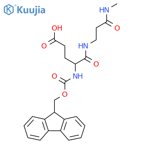 4-({(9H-fluoren-9-yl)methoxycarbonyl}amino)-4-{2-(methylcarbamoyl)ethylcarbamoyl}butanoic acid structure
