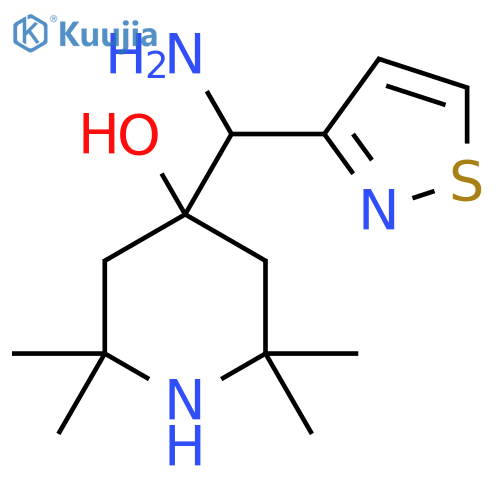 4-amino(1,2-thiazol-3-yl)methyl-2,2,6,6-tetramethylpiperidin-4-ol structure