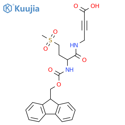 4-2-({(9H-fluoren-9-yl)methoxycarbonyl}amino)-4-methanesulfonylbutanamidobut-2-ynoic acid structure
