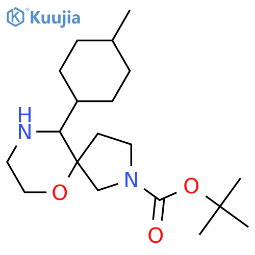 tert-butyl 10-(4-methylcyclohexyl)-6-oxa-2,9-diazaspiro4.5decane-2-carboxylate structure