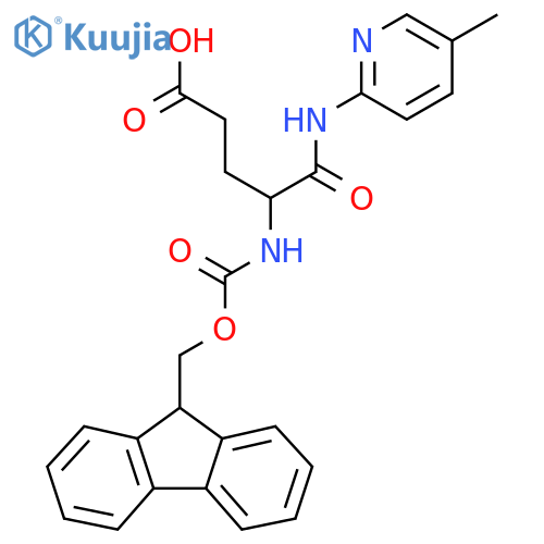 4-({(9H-fluoren-9-yl)methoxycarbonyl}amino)-4-(5-methylpyridin-2-yl)carbamoylbutanoic acid structure