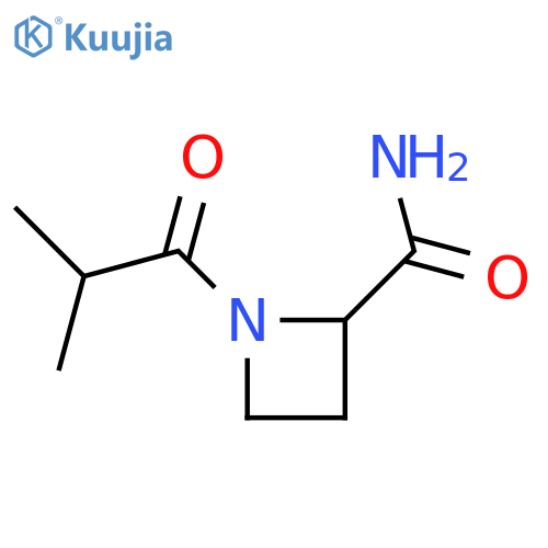 1-(2-methylpropanoyl)azetidine-2-carboxamide structure