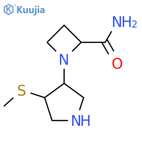 1-4-(methylsulfanyl)pyrrolidin-3-ylazetidine-2-carboxamide structure