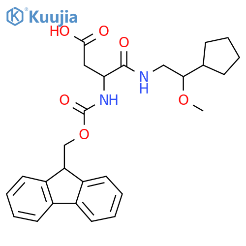 3-(2-cyclopentyl-2-methoxyethyl)carbamoyl-3-({(9H-fluoren-9-yl)methoxycarbonyl}amino)propanoic acid structure
