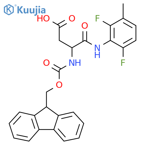 3-(2,6-difluoro-3-methylphenyl)carbamoyl-3-({(9H-fluoren-9-yl)methoxycarbonyl}amino)propanoic acid structure
