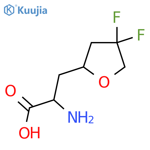 2-amino-3-(4,4-difluorooxolan-2-yl)propanoic acid structure