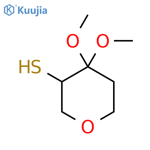 4,4-dimethoxyoxane-3-thiol structure