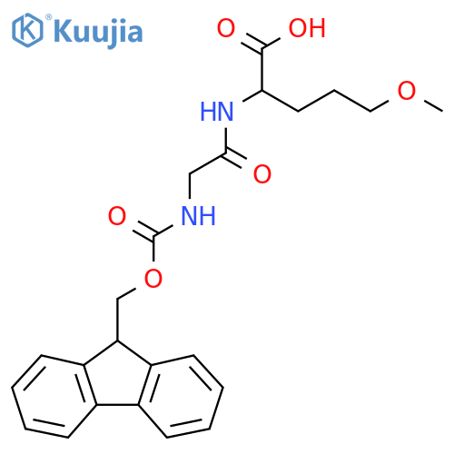 2-2-({(9H-fluoren-9-yl)methoxycarbonyl}amino)acetamido-5-methoxypentanoic acid structure