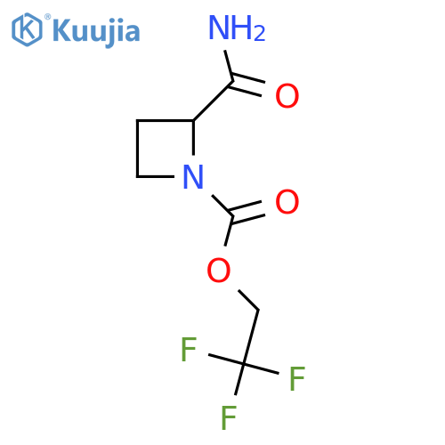 2,2,2-trifluoroethyl 2-carbamoylazetidine-1-carboxylate structure