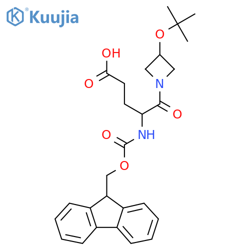 5-3-(tert-butoxy)azetidin-1-yl-4-({(9H-fluoren-9-yl)methoxycarbonyl}amino)-5-oxopentanoic acid structure