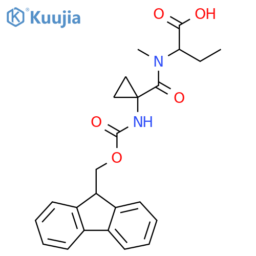 2-{1-1-({(9H-fluoren-9-yl)methoxycarbonyl}amino)cyclopropyl-N-methylformamido}butanoic acid structure