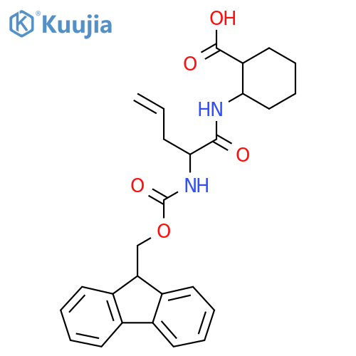 2-2-({(9H-fluoren-9-yl)methoxycarbonyl}amino)pent-4-enamidocyclohexane-1-carboxylic acid structure