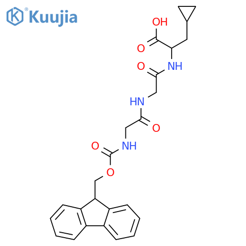 3-cyclopropyl-2-{2-2-({(9H-fluoren-9-yl)methoxycarbonyl}amino)acetamidoacetamido}propanoic acid structure