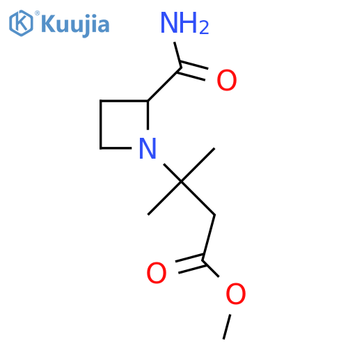 methyl 3-(2-carbamoylazetidin-1-yl)-3-methylbutanoate structure
