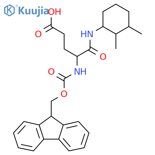 4-(2,3-dimethylcyclohexyl)carbamoyl-4-({(9H-fluoren-9-yl)methoxycarbonyl}amino)butanoic acid structure