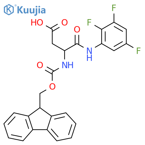 3-({(9H-fluoren-9-yl)methoxycarbonyl}amino)-3-(2,3,5-trifluorophenyl)carbamoylpropanoic acid structure