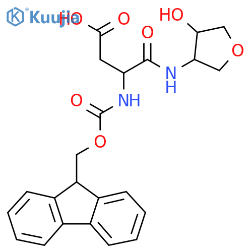 3-({(9H-fluoren-9-yl)methoxycarbonyl}amino)-3-(4-hydroxyoxolan-3-yl)carbamoylpropanoic acid structure