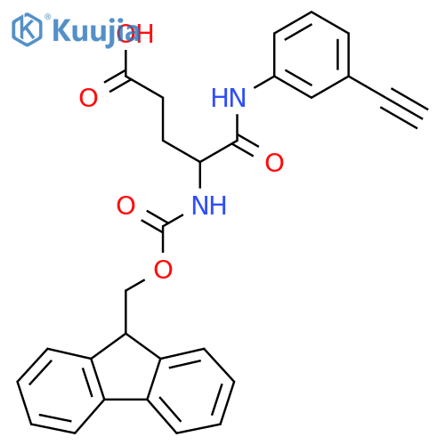 4-(3-ethynylphenyl)carbamoyl-4-({(9H-fluoren-9-yl)methoxycarbonyl}amino)butanoic acid structure