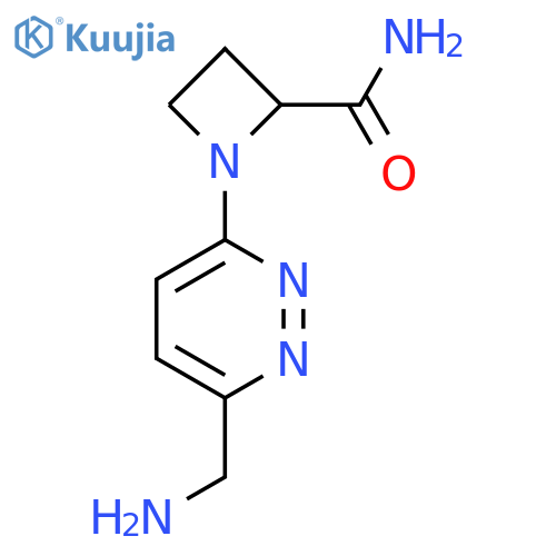 1-6-(aminomethyl)pyridazin-3-ylazetidine-2-carboxamide structure