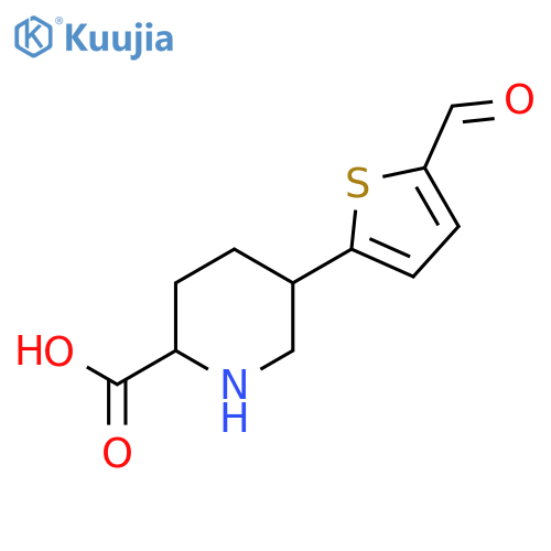 5-(5-Formylthiophen-2-yl)piperidine-2-carboxylic acid structure