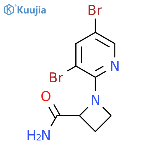 1-(3,5-dibromopyridin-2-yl)azetidine-2-carboxamide structure