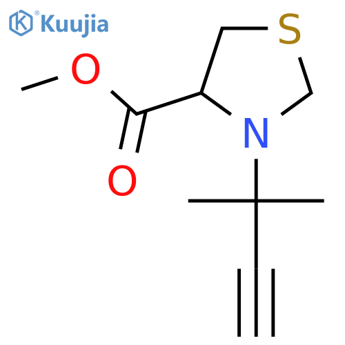 methyl 3-(2-methylbut-3-yn-2-yl)-1,3-thiazolidine-4-carboxylate structure