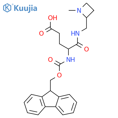 4-({(9H-fluoren-9-yl)methoxycarbonyl}amino)-4-{(1-methylazetidin-2-yl)methylcarbamoyl}butanoic acid structure