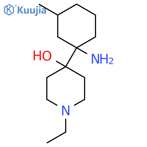 4-(1-amino-3-methylcyclohexyl)-1-ethylpiperidin-4-ol structure