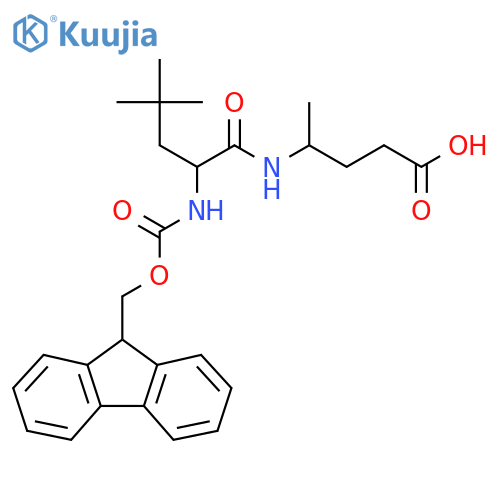 4-2-({(9H-fluoren-9-yl)methoxycarbonyl}amino)-4,4-dimethylpentanamidopentanoic acid structure
