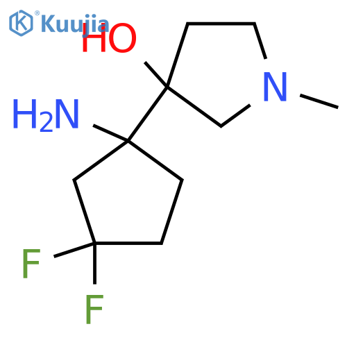 3-(1-Amino-3,3-difluorocyclopentyl)-1-methylpyrrolidin-3-ol structure
