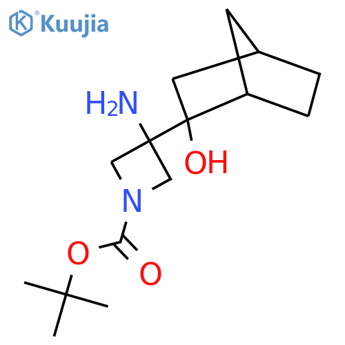 tert-butyl 3-amino-3-{2-hydroxybicyclo2.2.1heptan-2-yl}azetidine-1-carboxylate structure