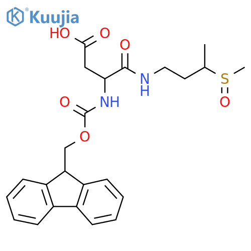 3-({(9H-fluoren-9-yl)methoxycarbonyl}amino)-3-(3-methanesulfinylbutyl)carbamoylpropanoic acid structure