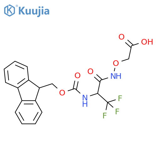 2-{[2-({[(9H-fluoren-9-yl)methoxy]carbonyl}amino)-3,3,3-trifluoropropanamido]oxy}acetic acid structure