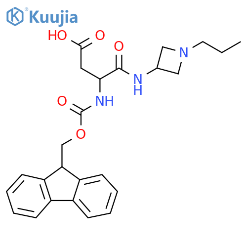3-({(9H-fluoren-9-yl)methoxycarbonyl}amino)-3-(1-propylazetidin-3-yl)carbamoylpropanoic acid structure