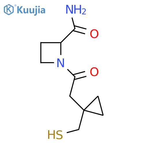 1-{2-1-(sulfanylmethyl)cyclopropylacetyl}azetidine-2-carboxamide structure